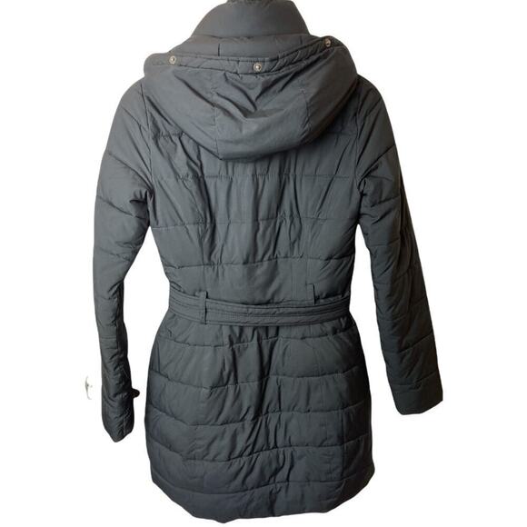 Abercrombie & Fitch Black Hooded Puffer Jacket Girls Size XS - Picture 3 of 8